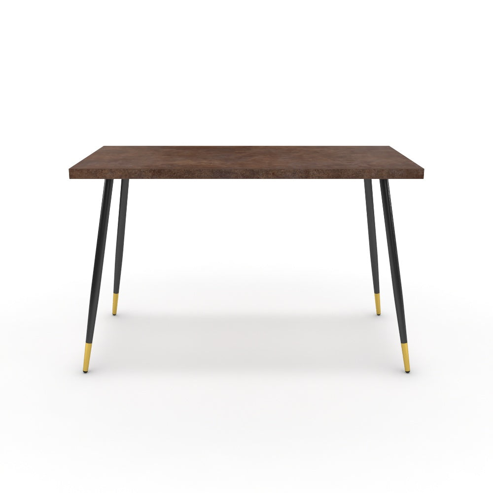 Íróasztal - Manu fekete és arany lábbal - Ferro bronz, méret: 120x60