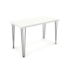 Íróasztal - Linga fekete lábbal - Alpesi fehér, méret: 120x60