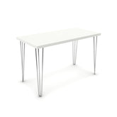 Íróasztal - Linga króm lábbal - Alpesi fehér, méret: 120x60