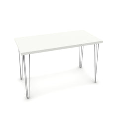 Íróasztal - Linga króm lábbal - Alpesi fehér, méret: 120x60