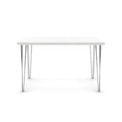 Íróasztal - Linga króm lábbal - Alpesi fehér, méret: 120x60