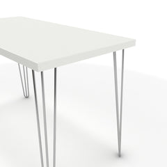 Íróasztal - Linga króm lábbal - Alpesi fehér, méret: 120x60