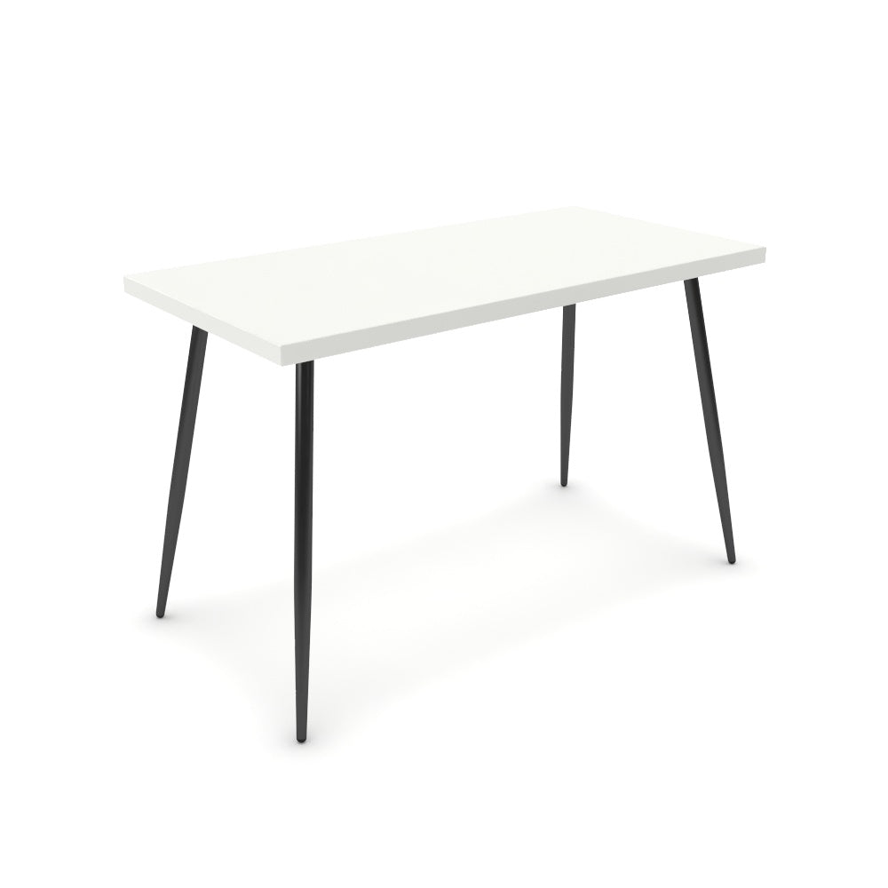 Íróasztal - Manu fekete lábbal - Alpesi fehér, méret: 120x60