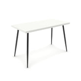 Íróasztal - Manu fekete lábbal - Alpesi fehér, méret: 120x60