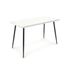 Íróasztal - Manu fekete lábbal - Alpesi fehér, méret: 120x60