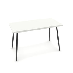 Íróasztal - Manu fekete lábbal - Alpesi fehér, méret: 120x60