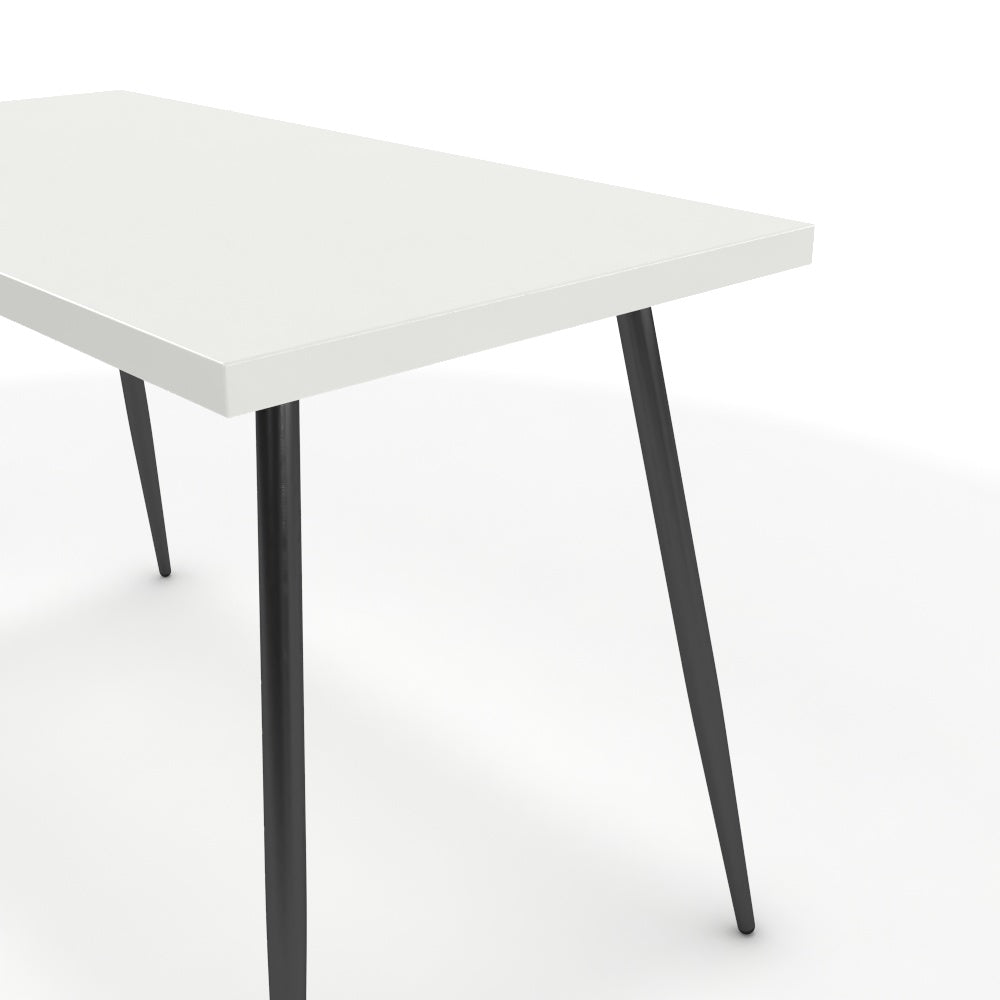 Íróasztal - Manu fekete lábbal - Alpesi fehér, méret: 120x60