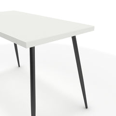 Íróasztal - Manu fekete lábbal - Alpesi fehér, méret: 120x60