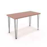 Íróasztal - Linga fekete lábbal - Antik rózsaszín, méret: 120x60