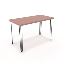 Íróasztal - Linga fekete lábbal - Antik rózsaszín, méret: 120x60