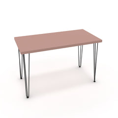 Íróasztal - Linga fekete lábbal - Antik rózsaszín, méret: 120x60