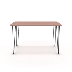 Íróasztal - Linga fekete lábbal - Antik rózsaszín, méret: 120x60