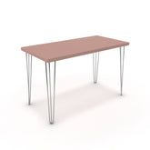 Íróasztal - Linga króm lábbal - Antik rózsaszín, méret: 120x60