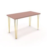 Íróasztal - Linga arany lábbal - Antik rózsaszín, méret: 120x60