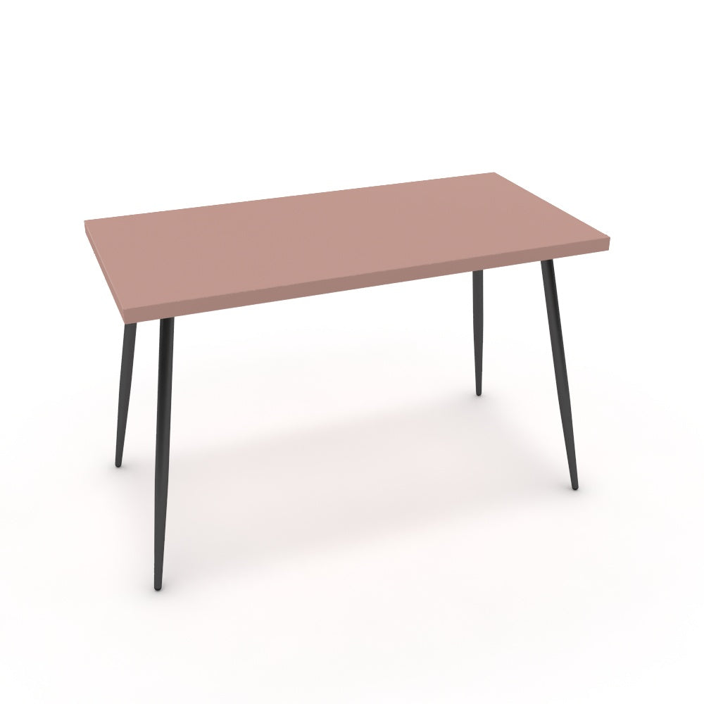 Íróasztal - Manu fekete lábbal - Antik rózsaszín, méret: 120x60