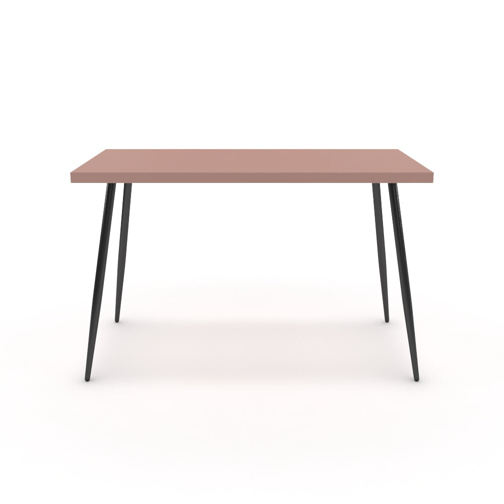 Íróasztal - Manu fekete lábbal - Antik rózsaszín, méret: 120x60
