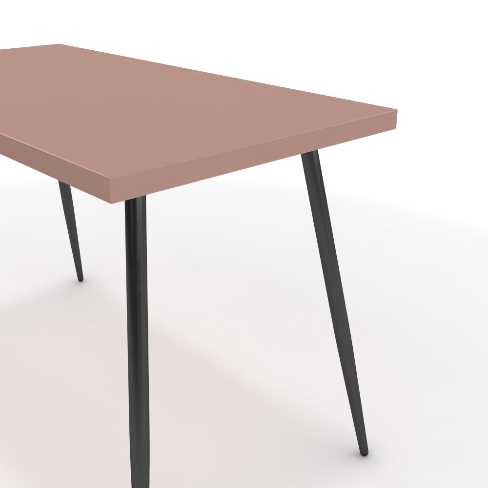 Íróasztal - Manu fekete lábbal - Antik rózsaszín, méret: 120x60