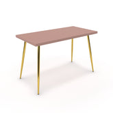 Íróasztal - Manu arany lábbal - Antik rózsaszín, méret: 120x60
