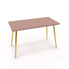 Íróasztal - Manu arany lábbal - Antik rózsaszín, méret: 120x60