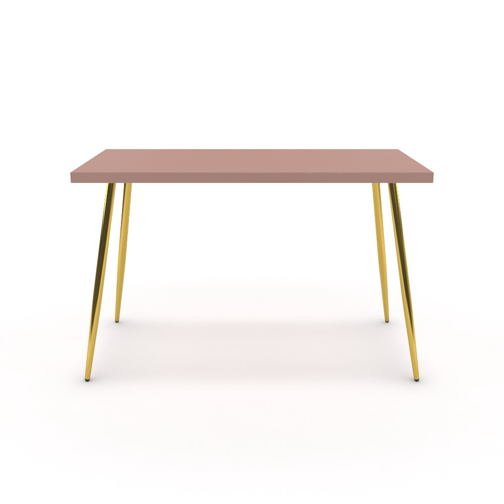 Íróasztal - Manu arany lábbal - Antik rózsaszín, méret: 120x60