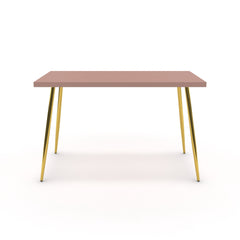Íróasztal - Manu arany lábbal - Antik rózsaszín, méret: 120x60