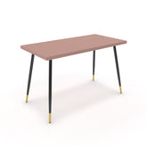 Íróasztal - Manu fekete és arany lábbal - Antik rózsaszín, méret: 120x60