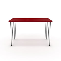 Íróasztal - Linga fekete lábbal - Chilli piros, méret: 120x60