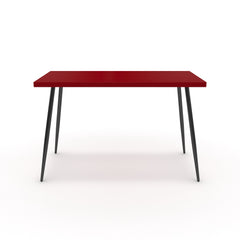 Íróasztal - Manu fekete lábbal - Chilli piros, méret: 120x60