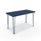 Íróasztal - Linga fekete lábbal - Tiroli kék, méret: 120x60