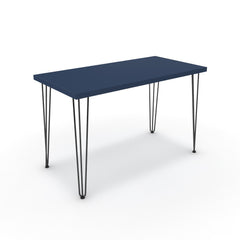 Íróasztal - Linga fekete lábbal - Tiroli kék, méret: 120x60