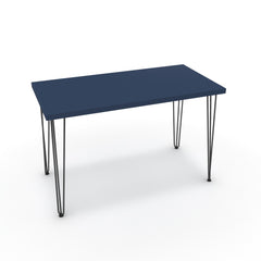 Íróasztal - Linga fekete lábbal - Tiroli kék, méret: 120x60