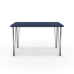 Íróasztal - Linga fekete lábbal - Tiroli kék, méret: 120x60