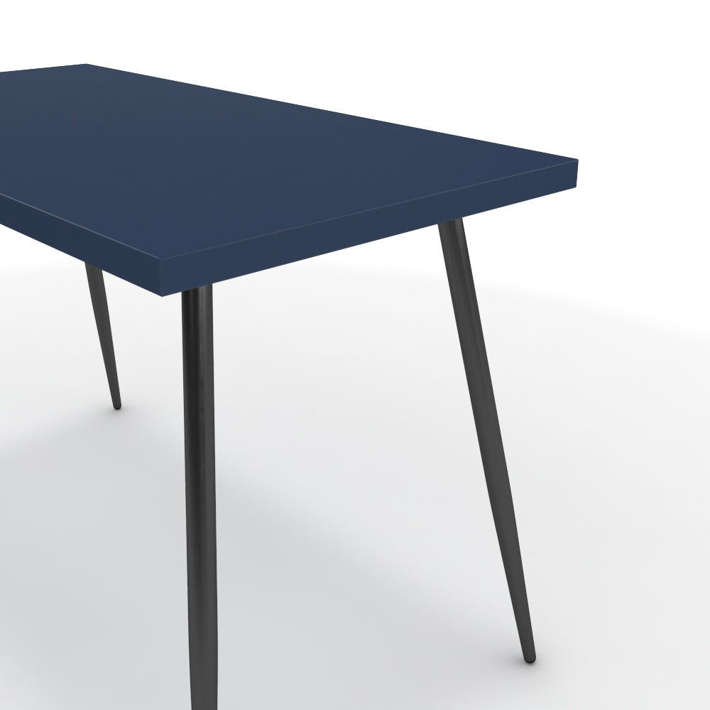 Íróasztal - Manu fekete lábbal - Tiroli kék, méret: 120x60