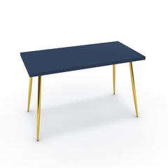 Íróasztal - Manu arany lábbal - Tiroli kék, méret: 120x60
