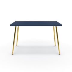 Íróasztal - Manu arany lábbal - Tiroli kék, méret: 120x60
