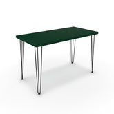 Íróasztal - Linga fekete lábbal - Forest zöld, méret: 120x60