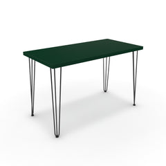 Íróasztal - Linga fekete lábbal - Forest zöld, méret: 120x60