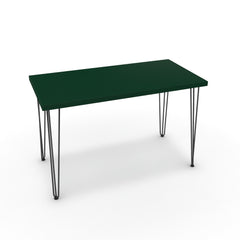 Íróasztal - Linga fekete lábbal - Forest zöld, méret: 120x60