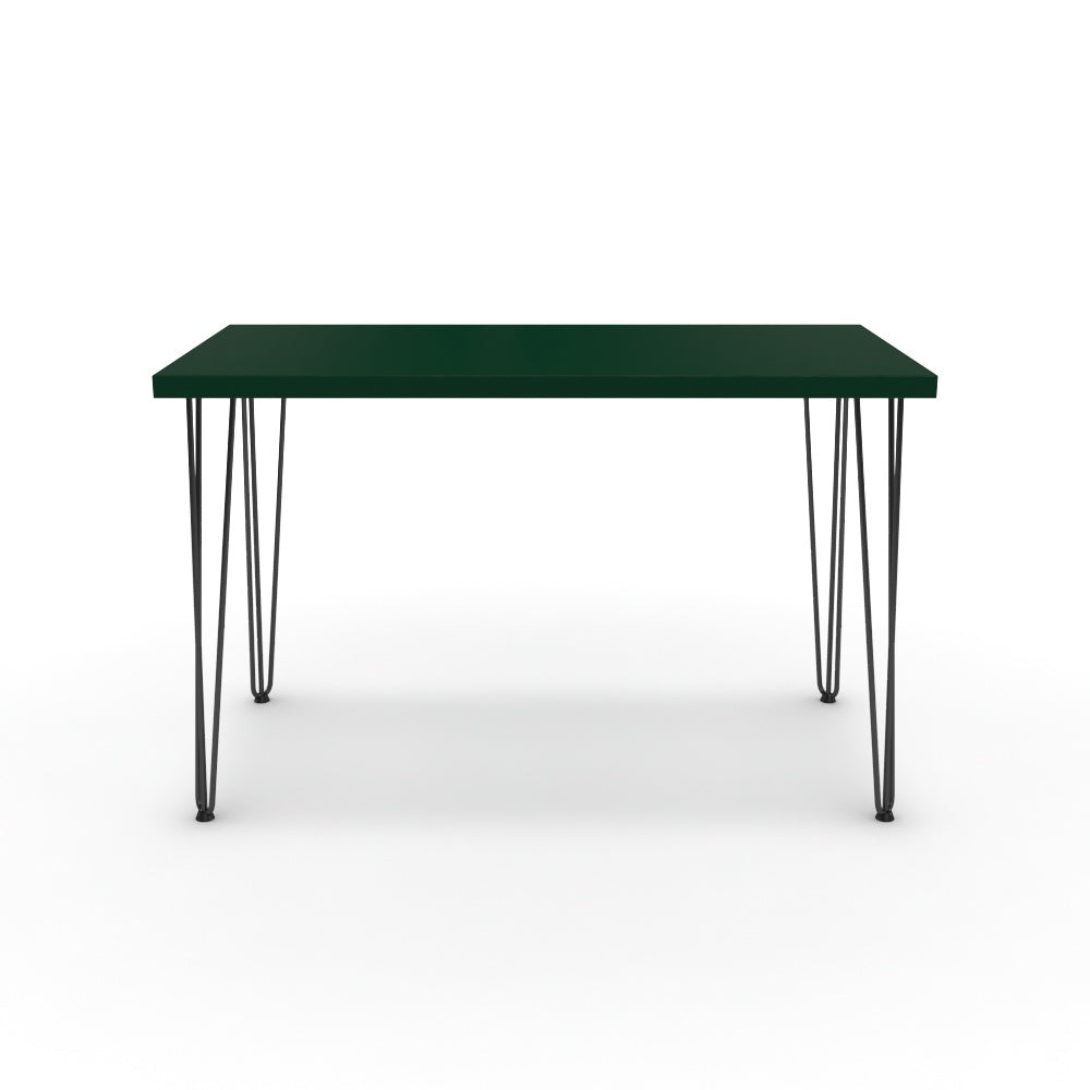 Íróasztal - Linga fekete lábbal - Forest zöld, méret: 120x60