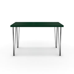 Íróasztal - Linga fekete lábbal - Forest zöld, méret: 120x60