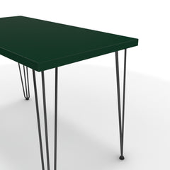 Íróasztal - Linga fekete lábbal - Forest zöld, méret: 120x60