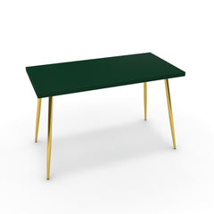 Íróasztal - Manu arany lábbal - Forest zöld, méret: 120x60