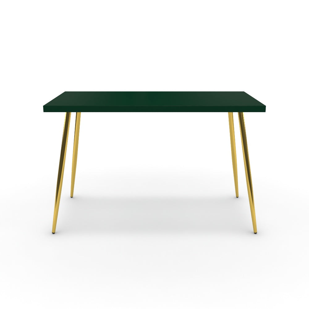 Íróasztal - Manu arany lábbal - Forest zöld, méret: 120x60