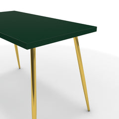 Íróasztal - Manu arany lábbal - Forest zöld, méret: 120x60