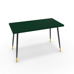 Íróasztal - Manu fekete és arany lábbal - Forest zöld, méret: 120x60