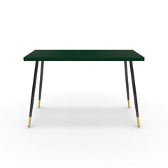 Íróasztal - Manu fekete és arany lábbal - Forest zöld, méret: 120x60