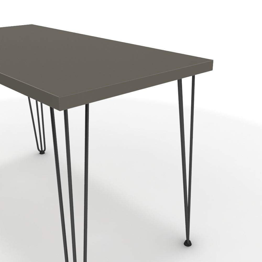 Íróasztal - Linga fekete lábbal - Fosszil szürke, méret: 120x60