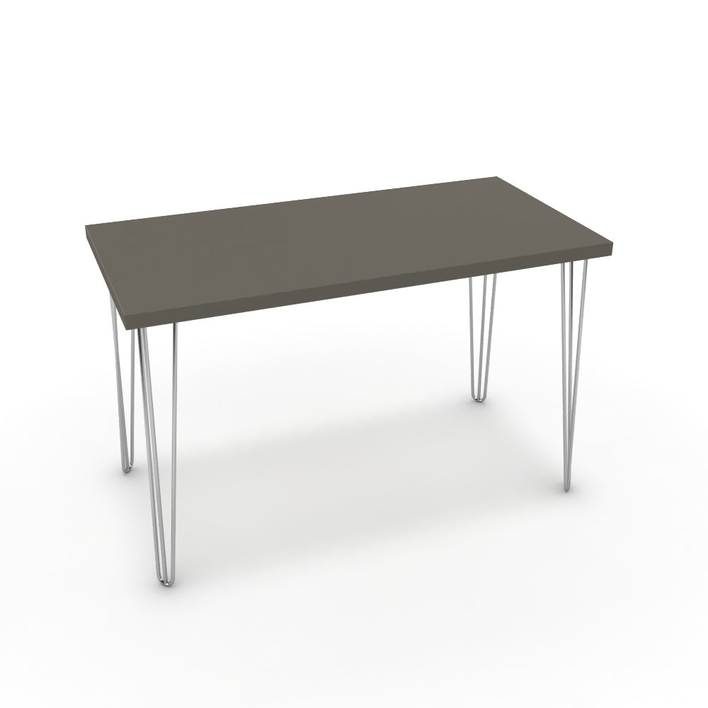 Íróasztal - Linga króm lábbal - Fosszil szürke, méret: 120x60