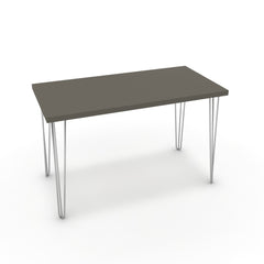 Íróasztal - Linga króm lábbal - Fosszil szürke, méret: 120x60