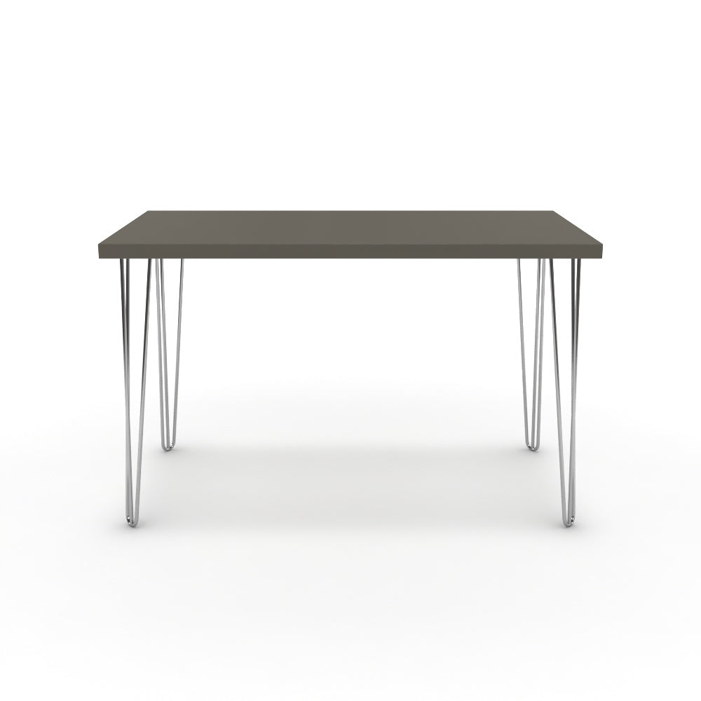 Íróasztal - Linga króm lábbal - Fosszil szürke, méret: 120x60